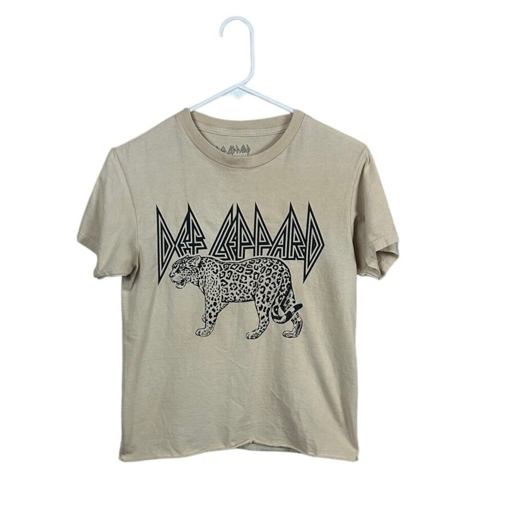 Def Leppard Beige Band Tee size S